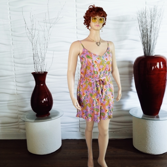 GO COCO PLUS SIZE PAISLEY ROMPER 2X - Picture 4 of 15